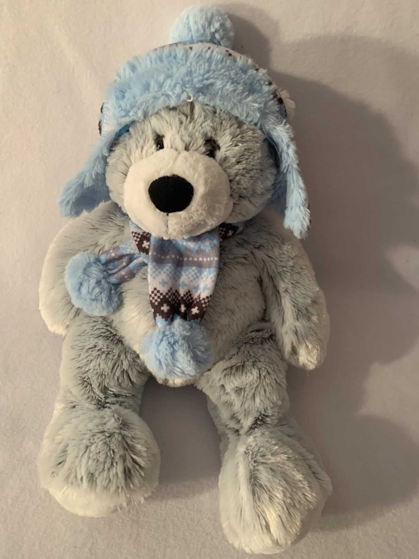 Weighted stuffed animal, dog or polar bear sensory plush with 5 lbs, large plush puppy, washable plush buddy, winter