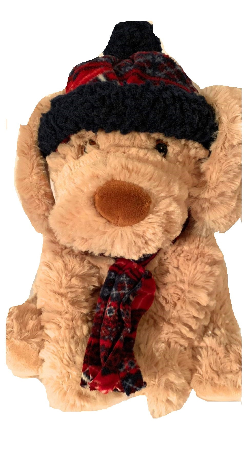 Weighted stuffed animal, dog or polar bear sensory plush with 5 lbs, large plush puppy, washable plush buddy, winter