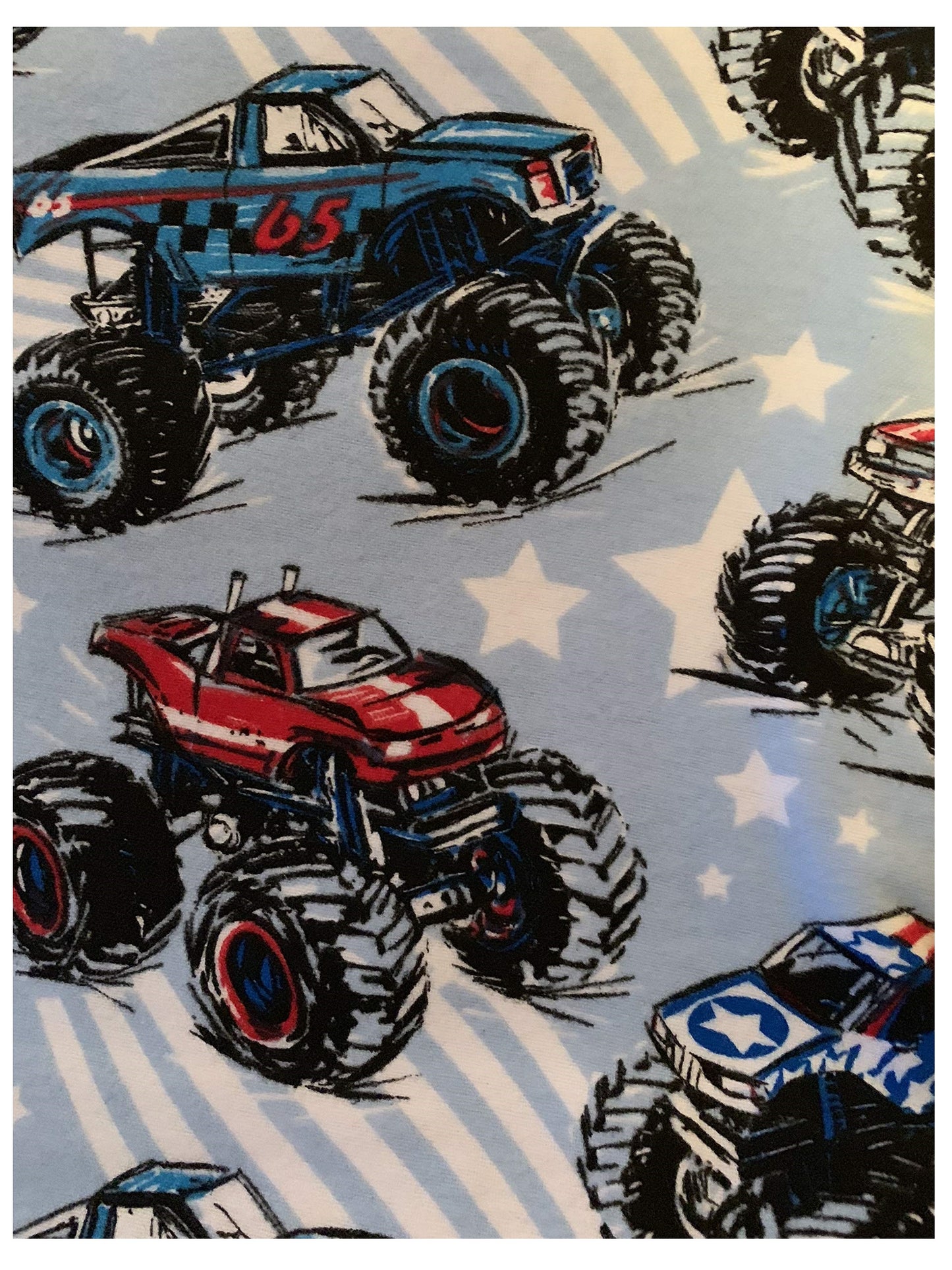 Weighted blanket, twin with 10 lbs, monster trucks, firetrucks, construction vehicles, spaceships, rockets, gaming, dogs, washable flannel