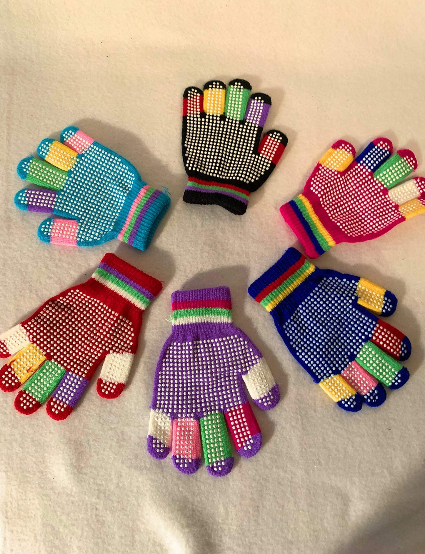 Small weighted glove fidget with marble and poly pellets, washable