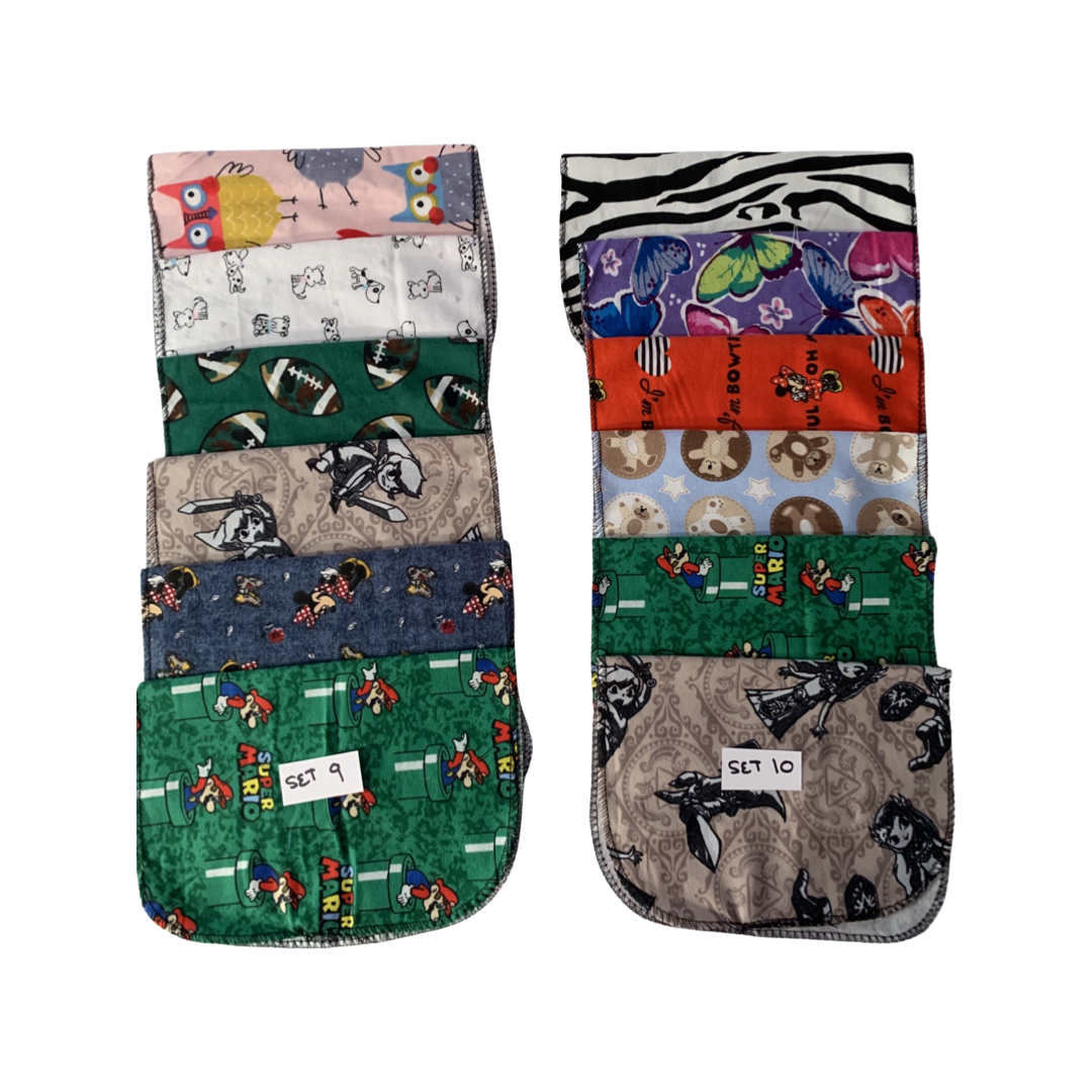 Reusable Paperless Cloth Towels, Eco Friendly Kitchen Wipes, Paper Towel replacement, Flannel Towels, Zero Waste, Washable, Various Patterns