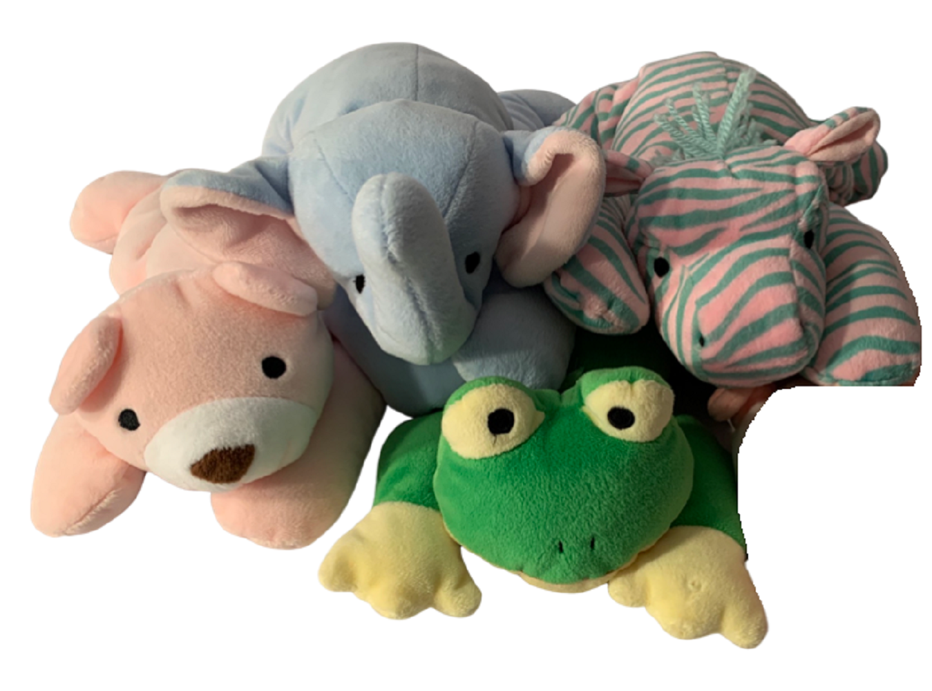 Weighted stuffed farm animals with 2 lbs, SOFT SENSORY TOY, zebra, frog, elephant, lamb, bear, cow or horse, farm