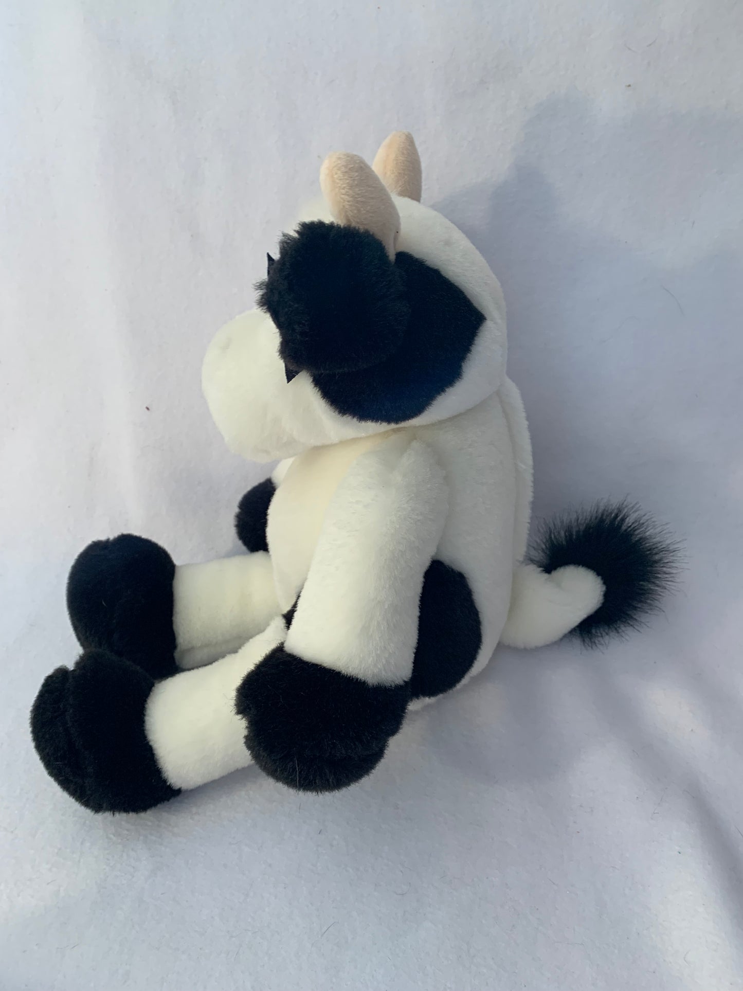 Weighted stuffed animal - cow plush with 3 lbs, washable plush buddy, farm, barn