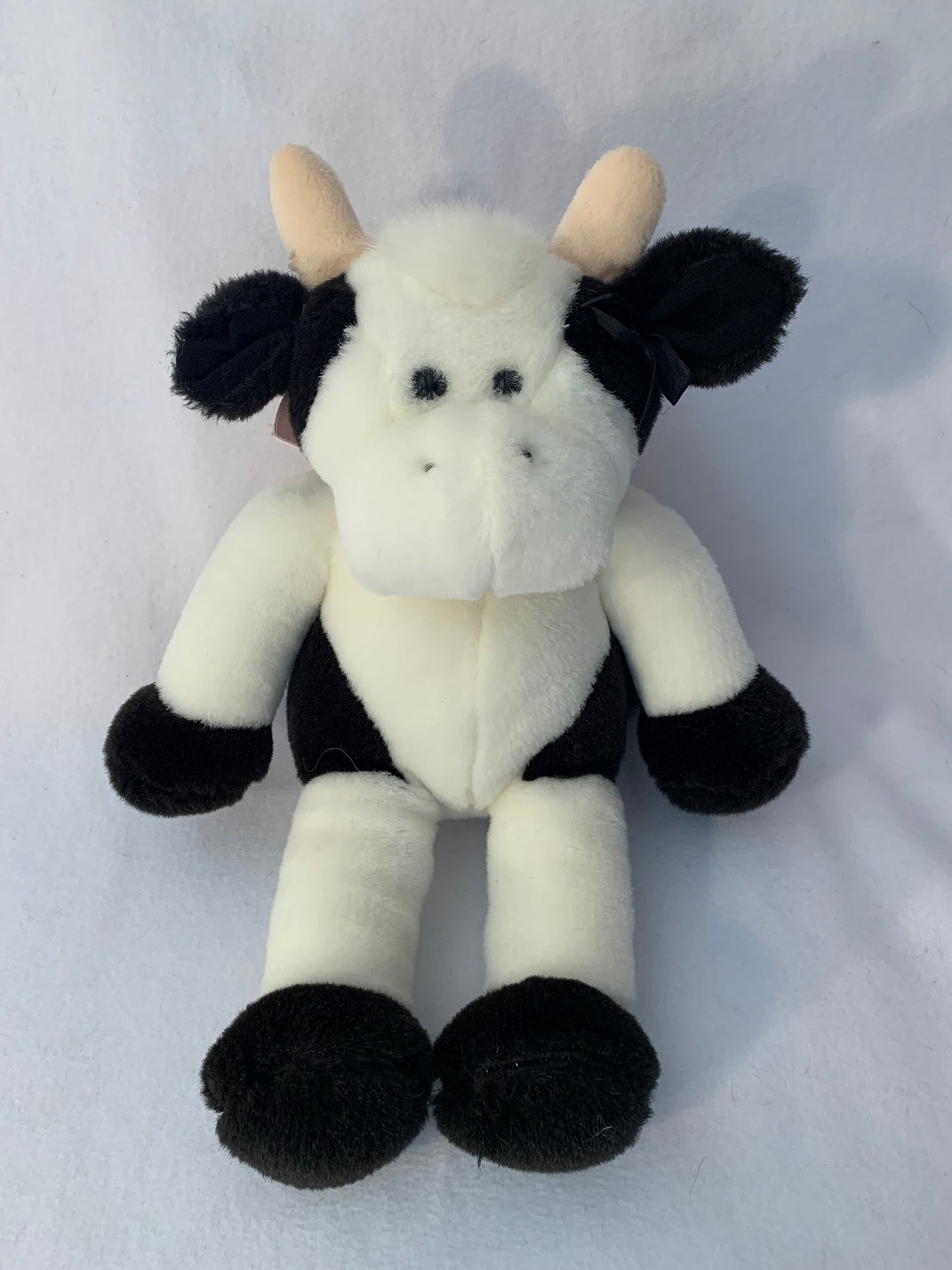 Weighted stuffed animal - cow plush with 3 lbs, washable plush buddy, farm, barn