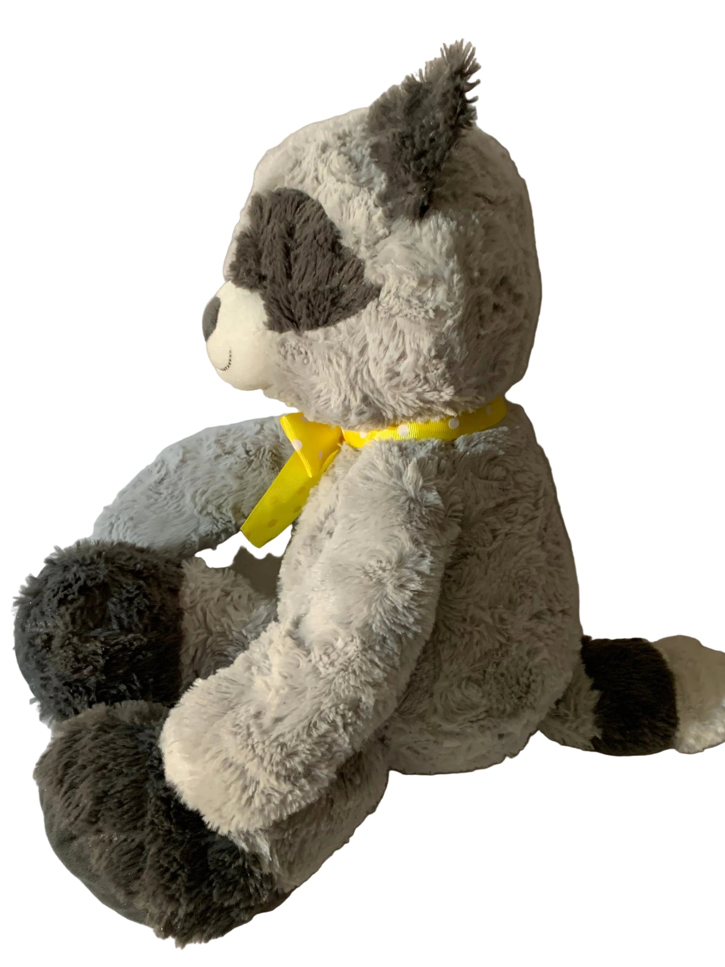 Jumbo WEIGHTED STUFFED ANIMAL, large white tiger, raccoon or dog sensory toy, with 15 lbs, washable