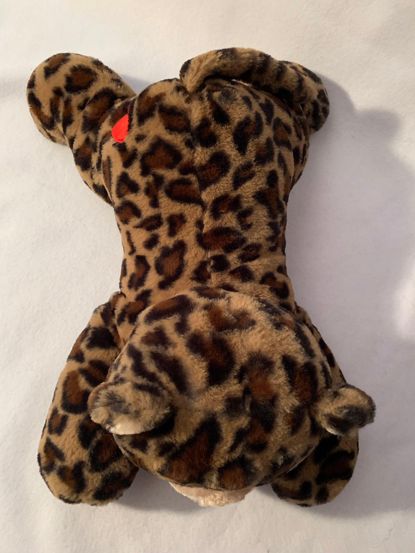 Weighted stuffed animal, jumbo leopard with 6 lbs, large plush - washable, ready to ship, jungle cat