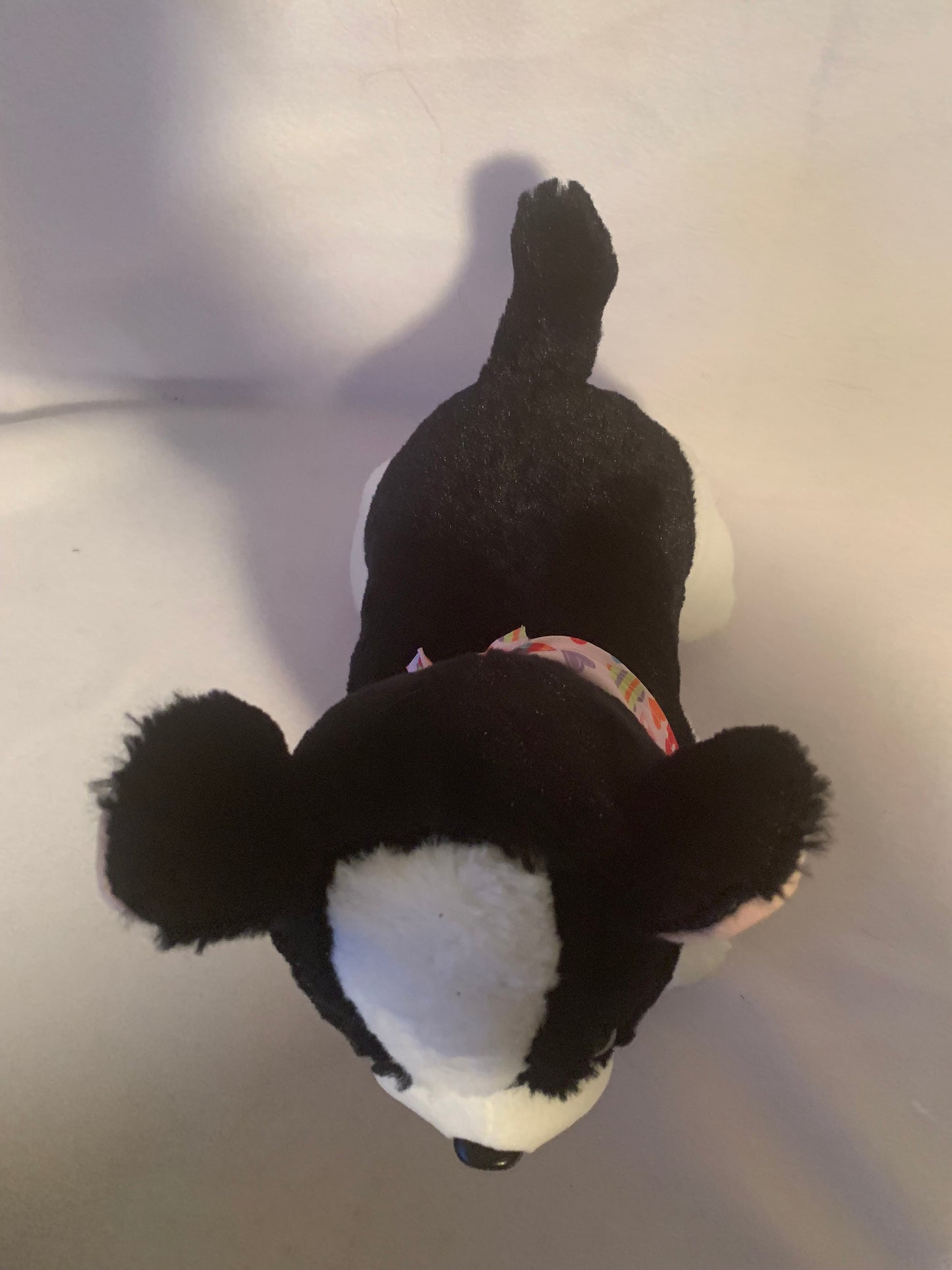 Weighted stuffed animal, dog with 4 lbs, plush puppy buddy, husky, chocolate lab, black and white, hearts