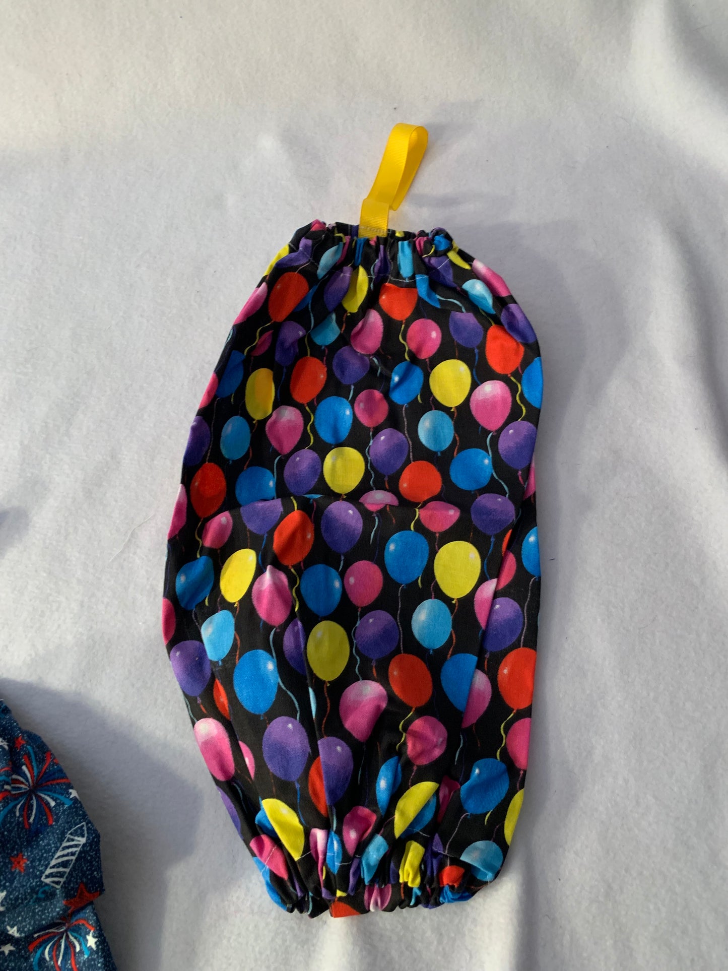 Plastic Bag Holder, Grocery Bag Holder, Reusable Bag Hanging Storage, Various Prints, Washable