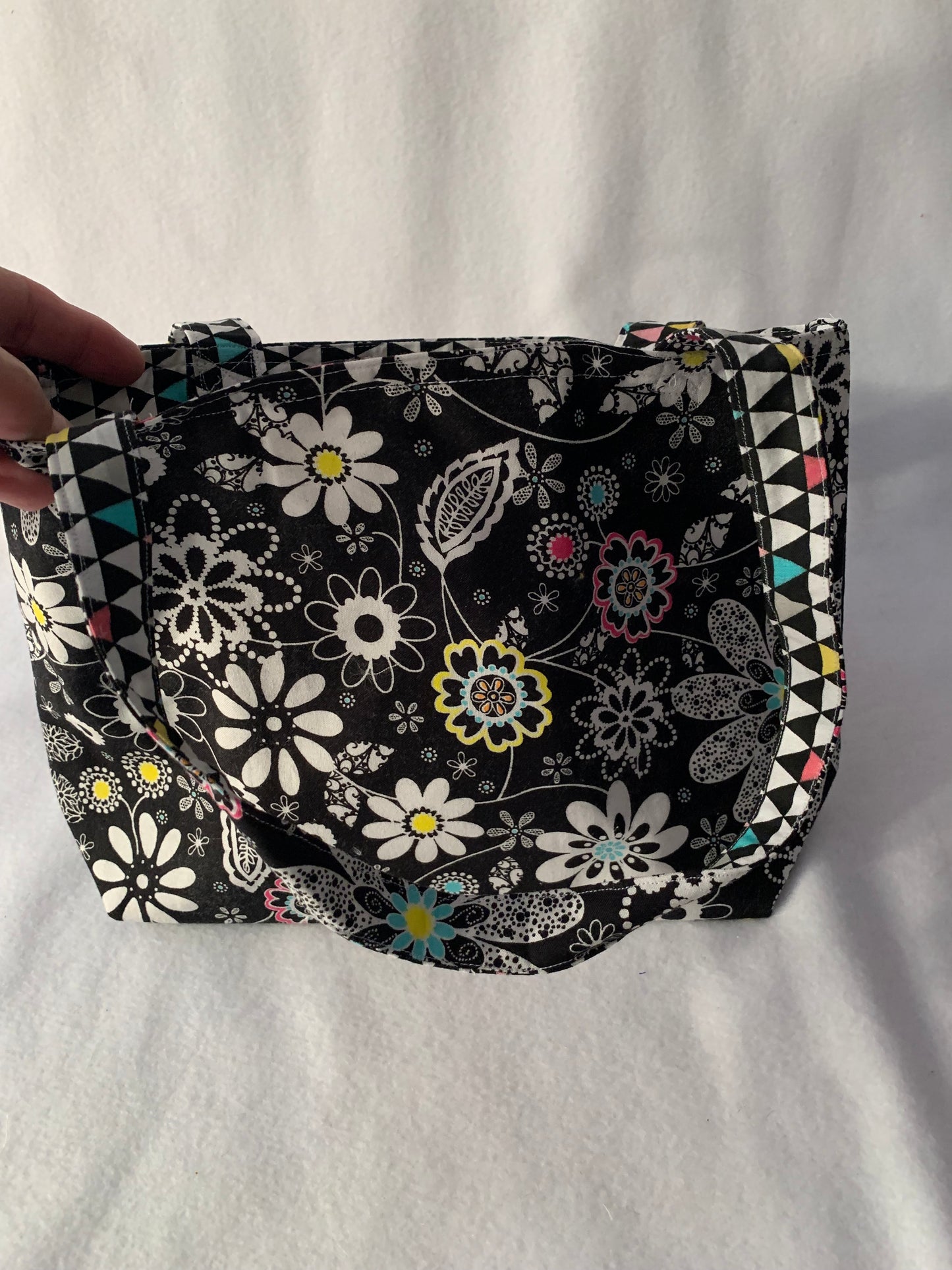 Quilted Tote Bag in various patterns, small-medium sized, Washable