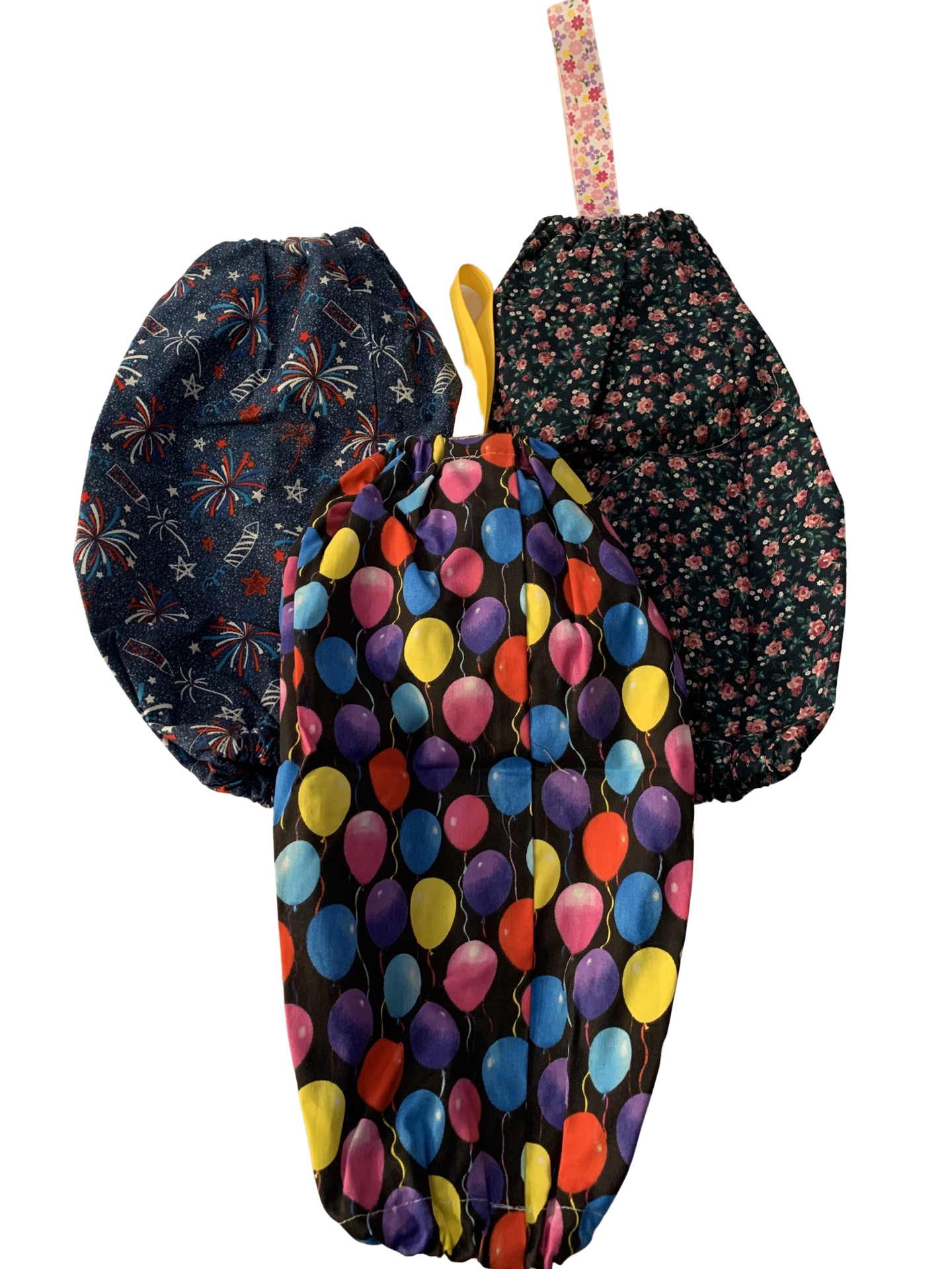 Plastic Bag Holder, Grocery Bag Holder, Reusable Bag Hanging Storage, Various Prints, Washable
