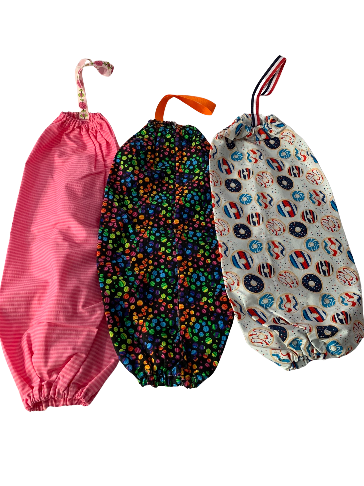 Plastic Bag Holder, Grocery Bag Holder, Reusable Bag Hanging Storage, Various Prints, Washable