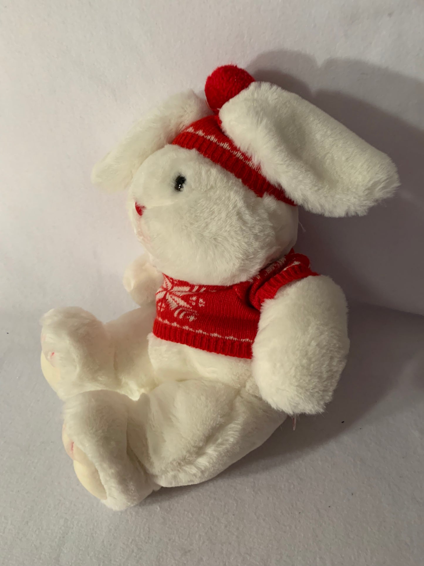 Large Weighted stuffed animal, jumbo bunny with 6 lbs, washable plush buddy, rabbit