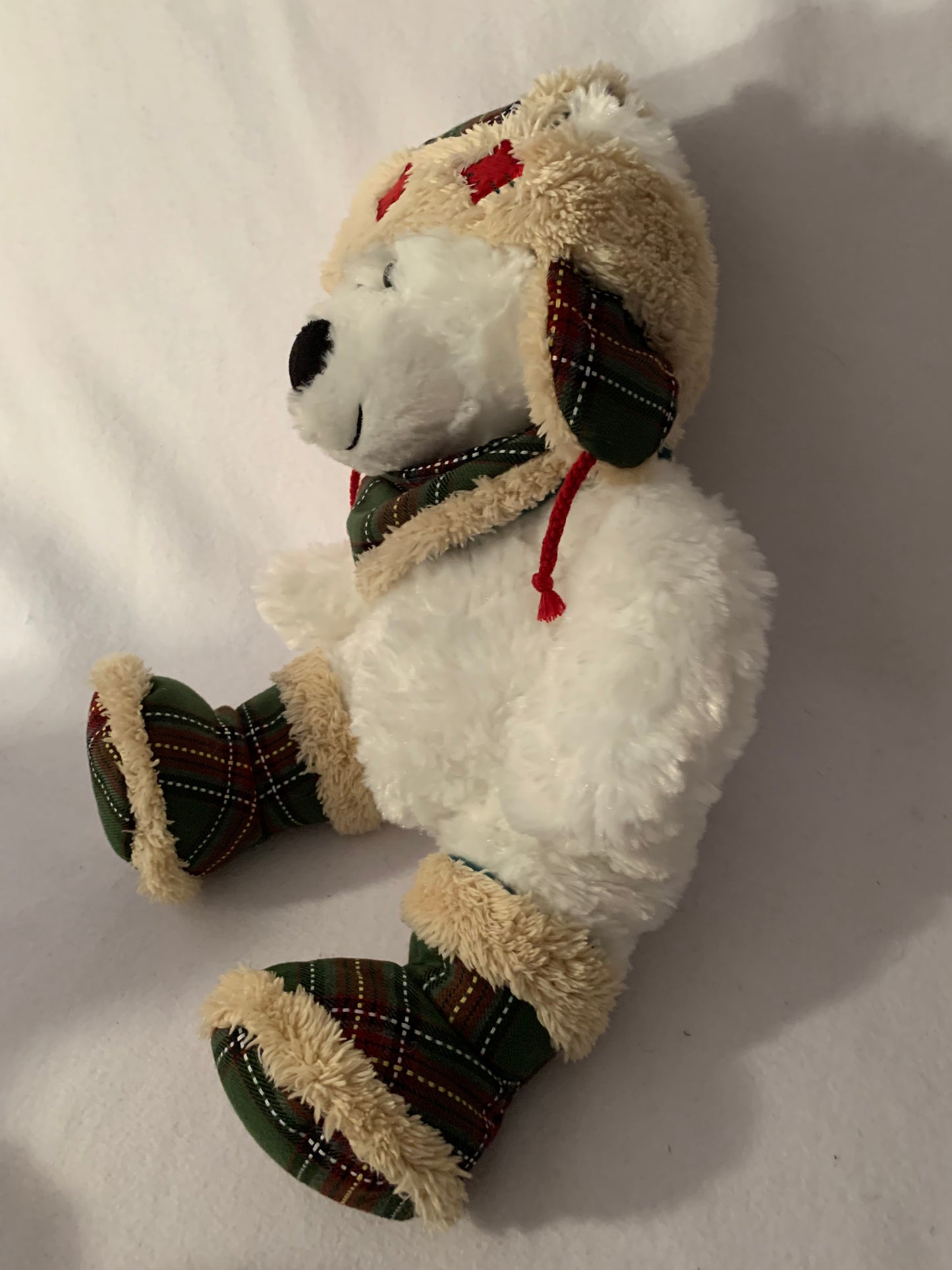 Weighted stuffed animal, teddy bear sensory toy with 4 lbs, AUTISM WEIGHTED PLUSH, winter bear, washable buddy