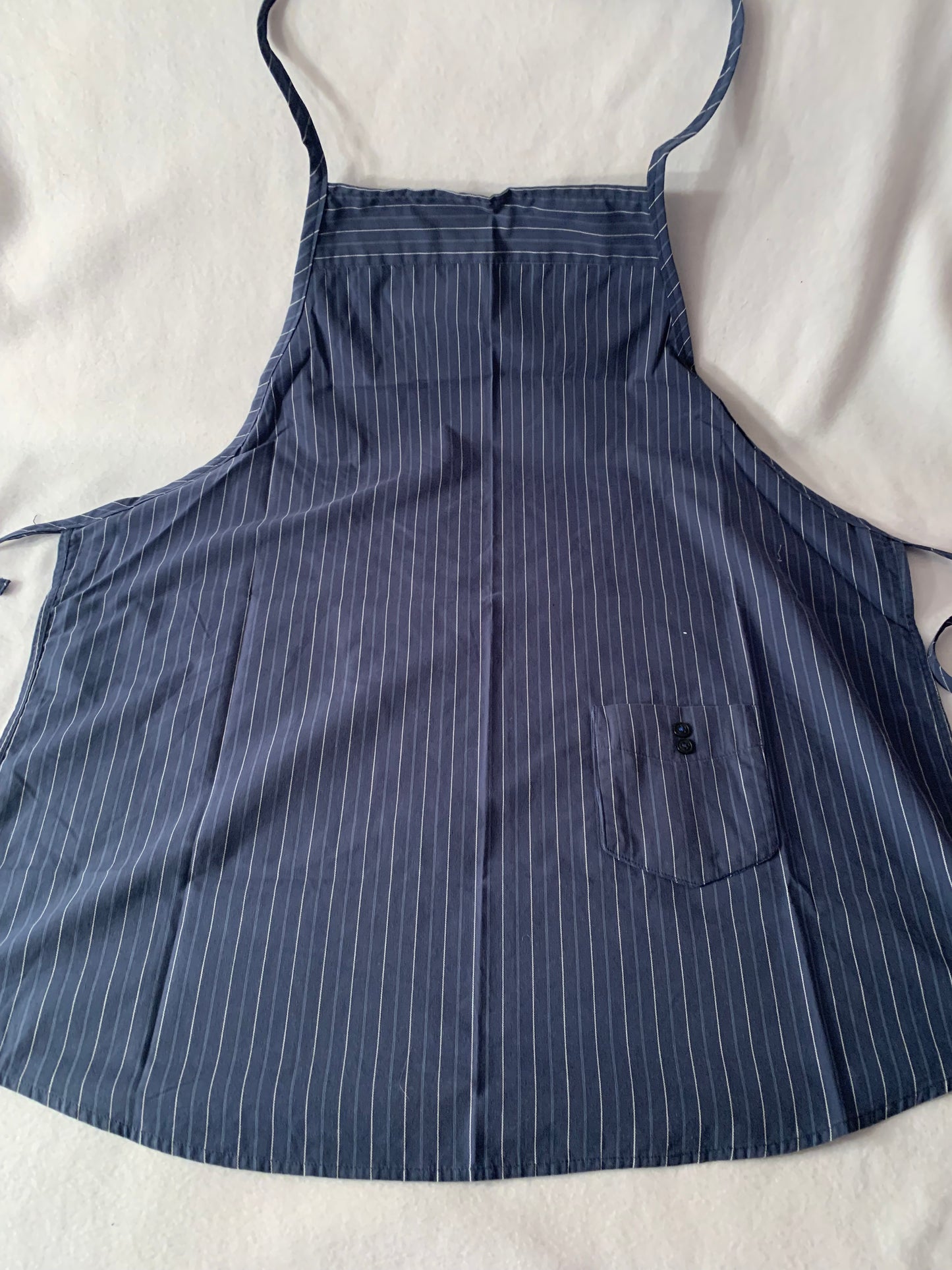 Adult Apron with pockets, kitchen apron, adult or large child, washable, craft apron, male shirt apron