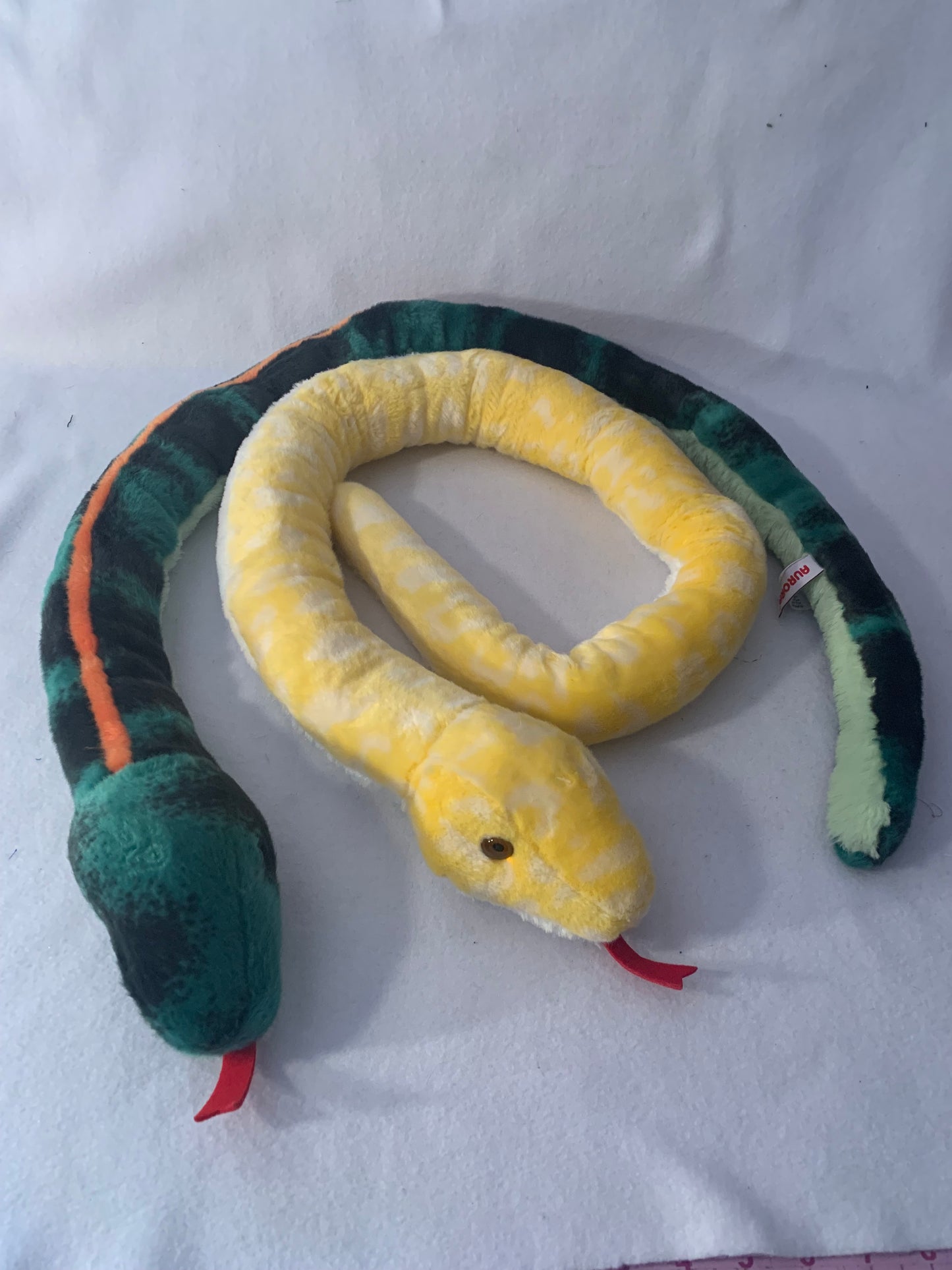 Weighted Stuffed Animal, Plush Snake with 3 lbs, long weighted buddy, washable, various colors and patterns, Cobra, Boa Constictor, Python, Corn, Garter, Albino