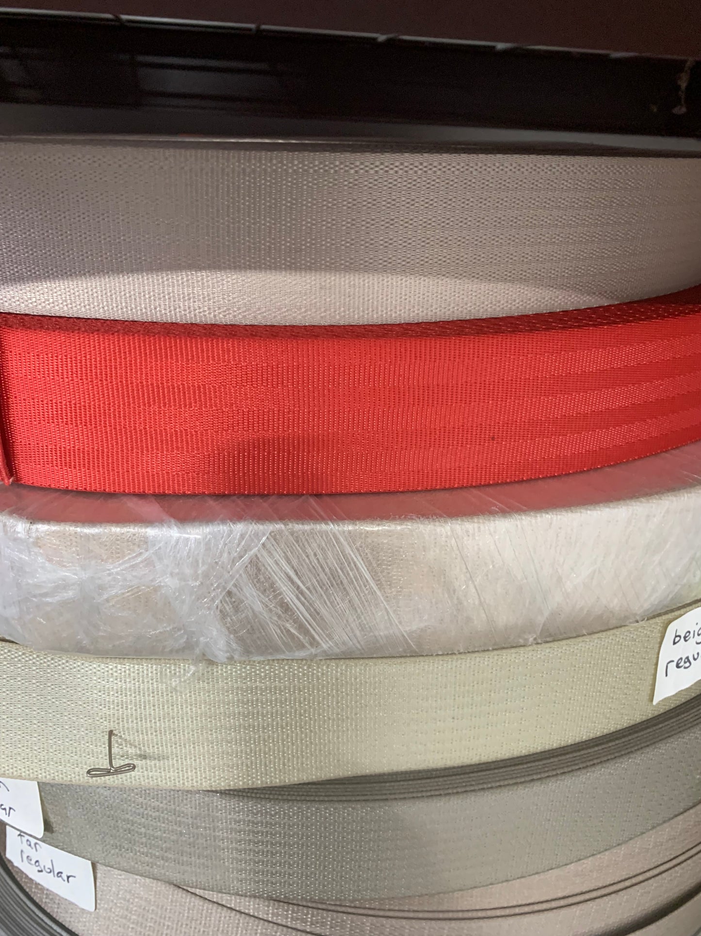 SEAT BELT WEBBING, 5, 10 or 20 yards in various colors, seatbelt strapping, diy craft projects, purse handbags