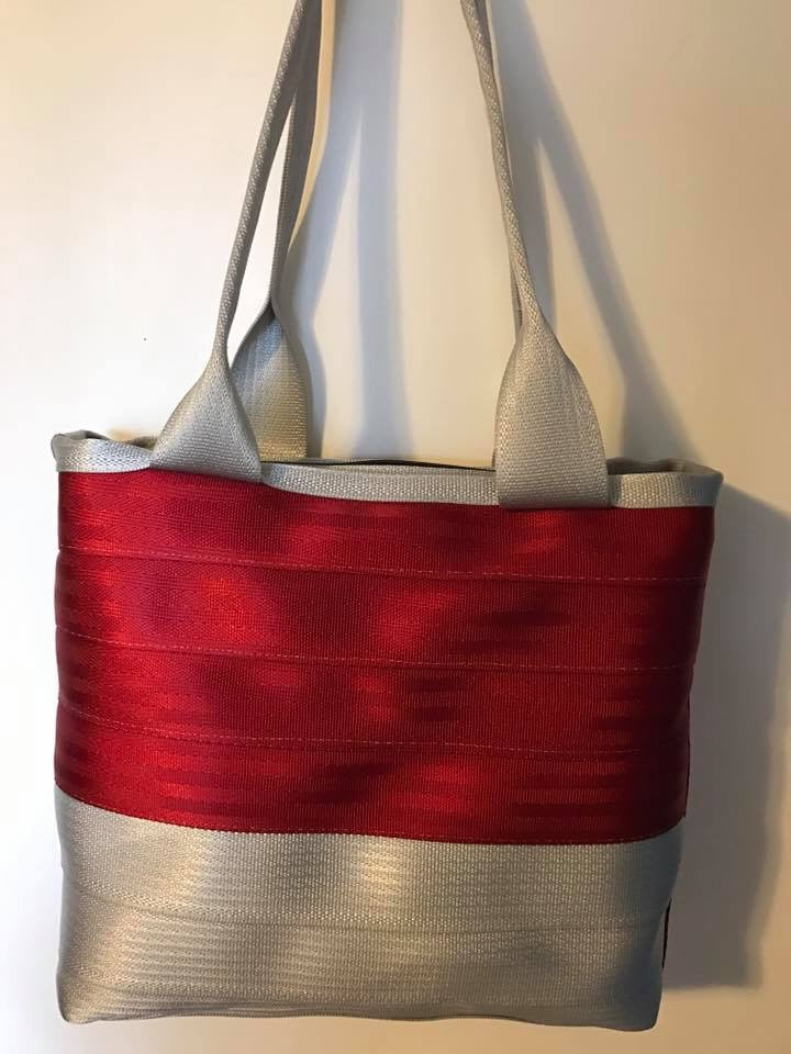 Custom Seat Belt purse, large panel style in various colors, seatbelt handbag, washable