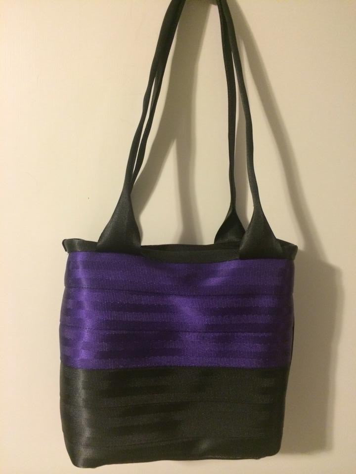 Custom Seat Belt purse, large panel style in various colors, seatbelt handbag, washable