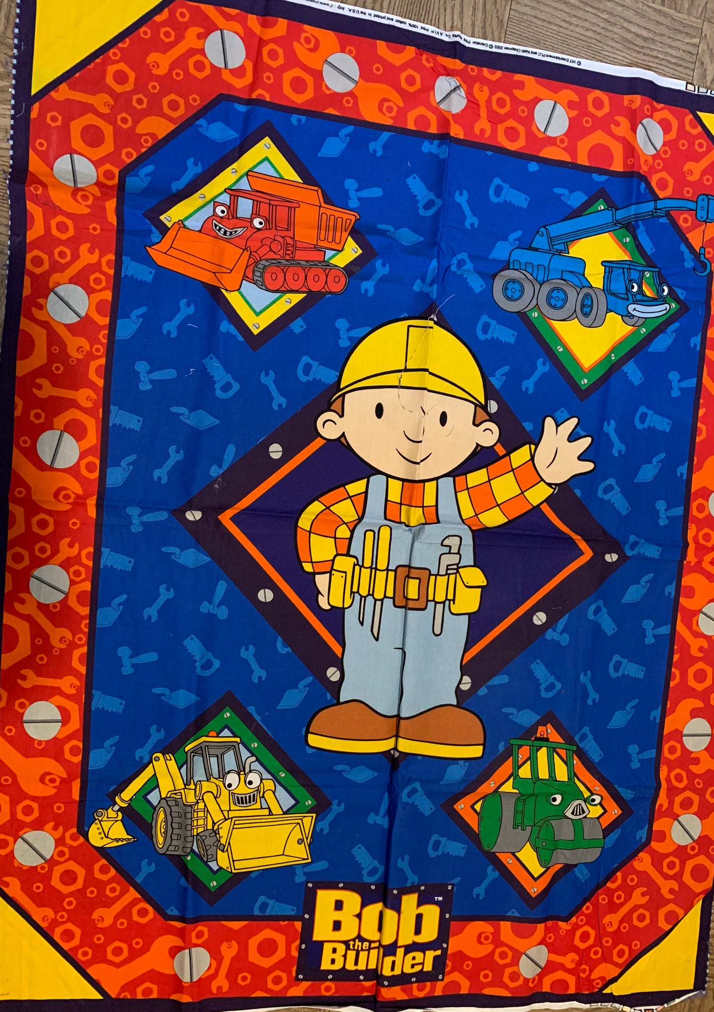 Weighted Throw Blanket with Bob the Builder,  5 lbs, child lap size, washable, sleep aide, washable, autism