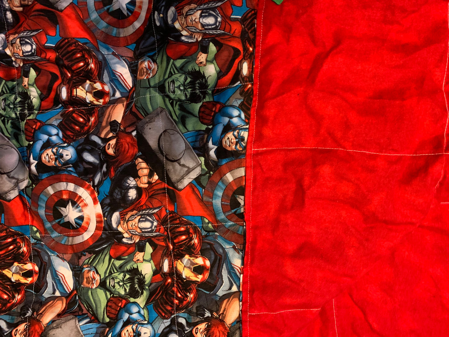 Weighted Lap Blanket Avengers, 6 lbs, sleep aide, washable, autism, Iron Man, Hulk, Captain America SALE!!