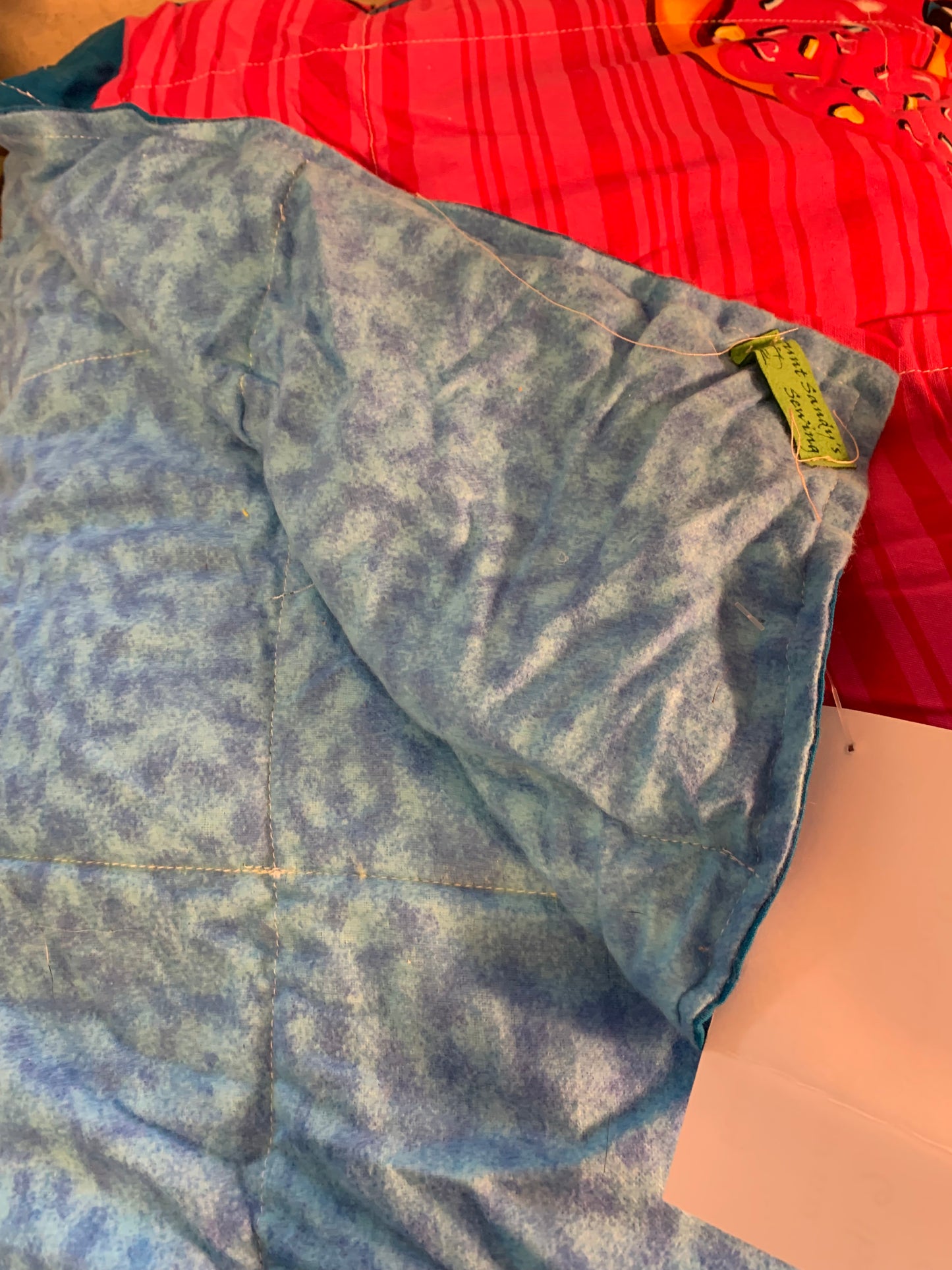 Weighted Throw Blanket in Shopkins with 5 lbs, child lap blanket, sleep aide, washable, autism