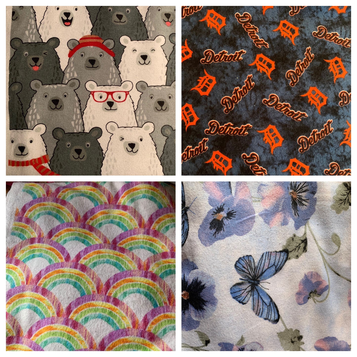 Custom double sided blanket, lap or twin, choose your pattern or characters, Cotton top, flannel bottom, washable, kids, adults, washable