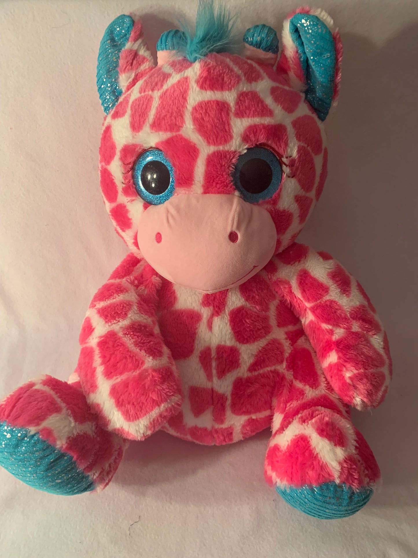 Jumbo WEIGHTED STUFFED ANIMAL, large giraffe or bunny rabbit sensory toy, with 20 lbs, washable