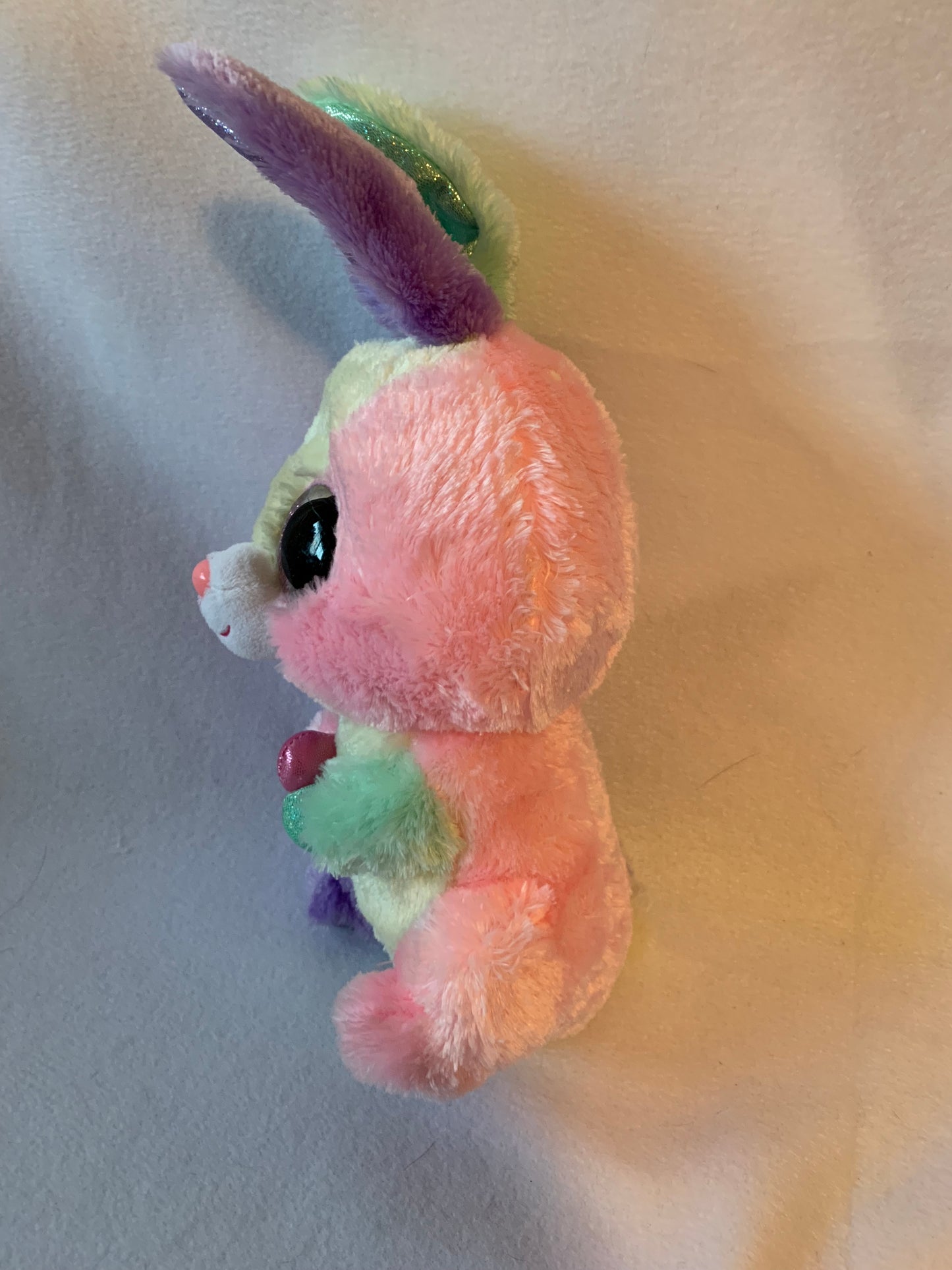 Weighted stuffed animal, bunny with 2 lbs, washable plush buddy, rabbit, Easter