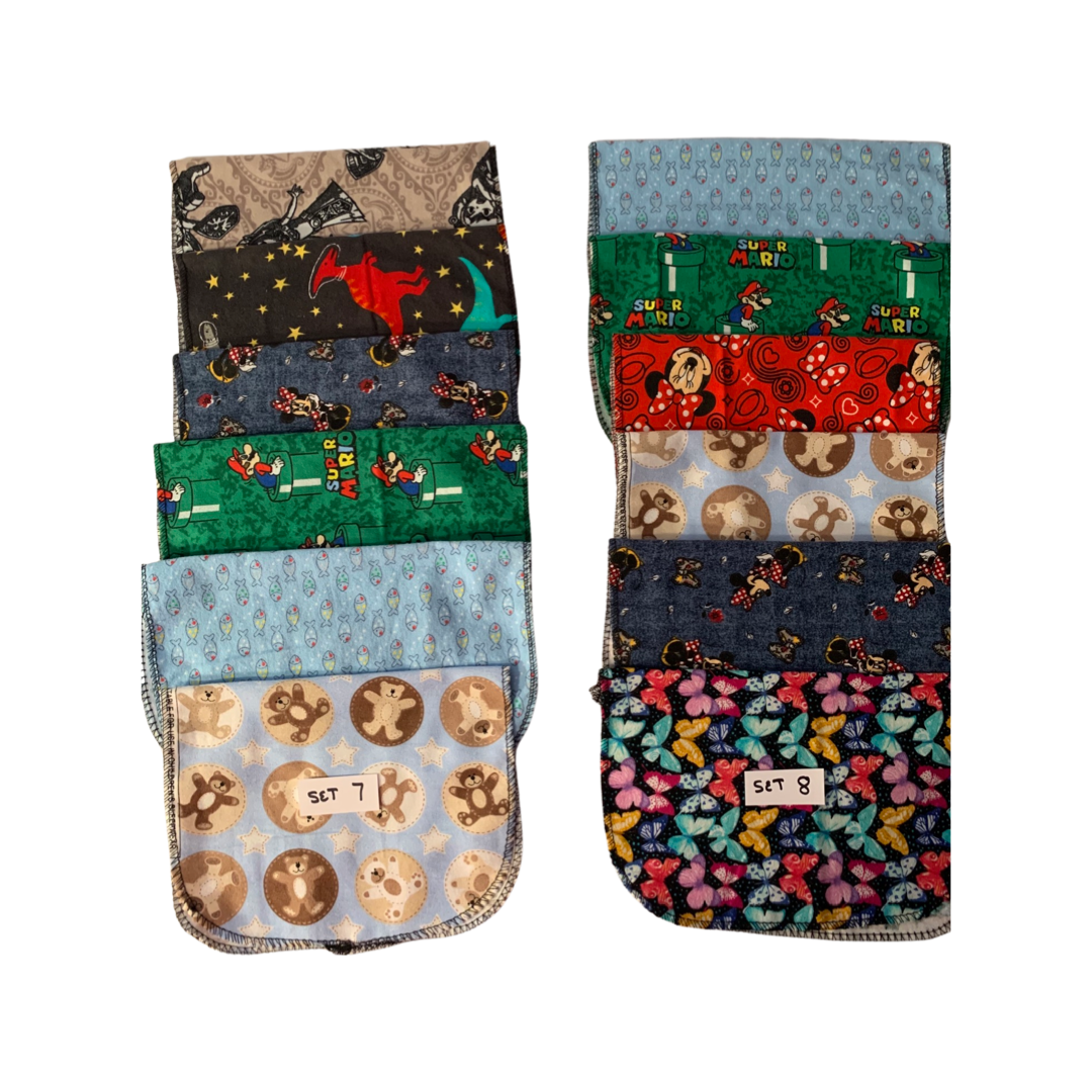 Reusable Paperless Cloth Towels, Eco Friendly Kitchen Wipes, Paper Towel replacement, Flannel Towels, Zero Waste, Washable, Various Patterns