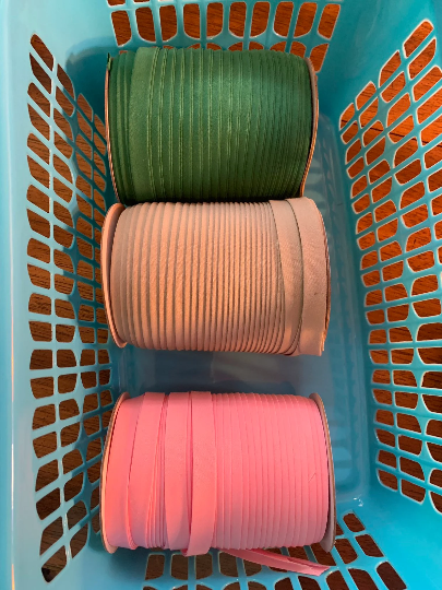 Bias Tape 1/2" Double Fold - Various Colors - cotton quilt binding, sewing projects, plain colors