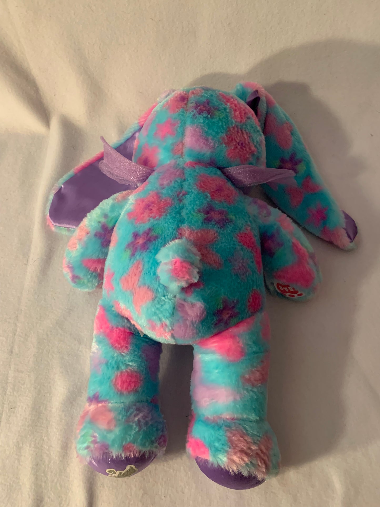 Weighted stuffed animal, blue bunny with 4 lbs, washable plush, rabbit, Easter