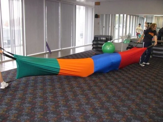 Compression Sensory Tunnel 12 or 18 feet long spandex play tunnel
