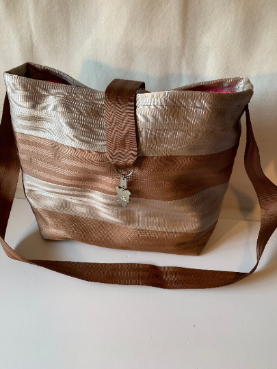 Extra Large seat belt tote for diaper bag, swim bag or weekender bag in 2 colors