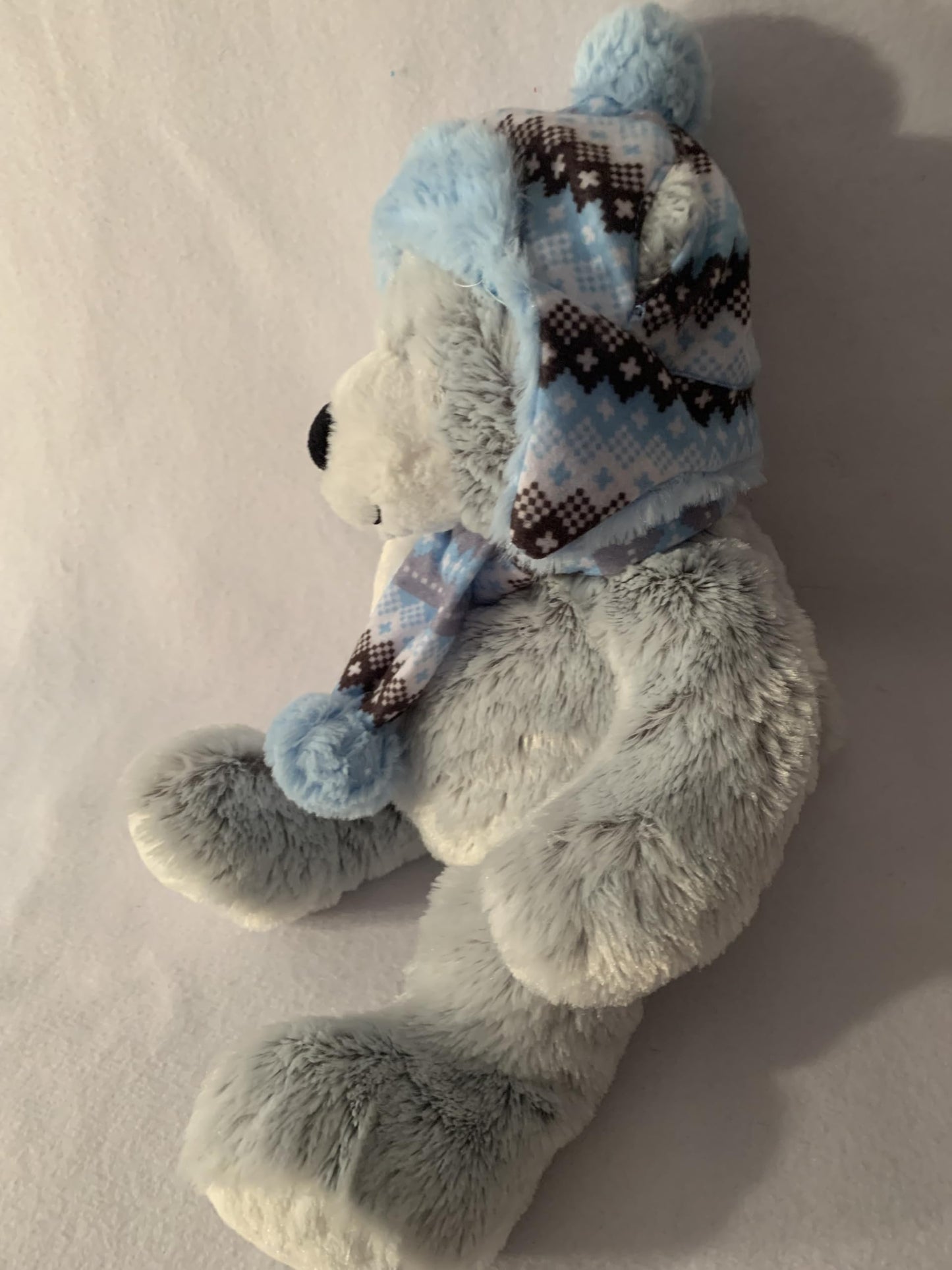 Weighted stuffed animal, dog or polar bear sensory plush with 5 lbs, large plush puppy, washable plush buddy, winter