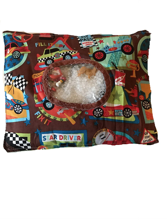 I Spy Bag, large, play pad, fidget bag, 2 lbs, 6 patterns, washable