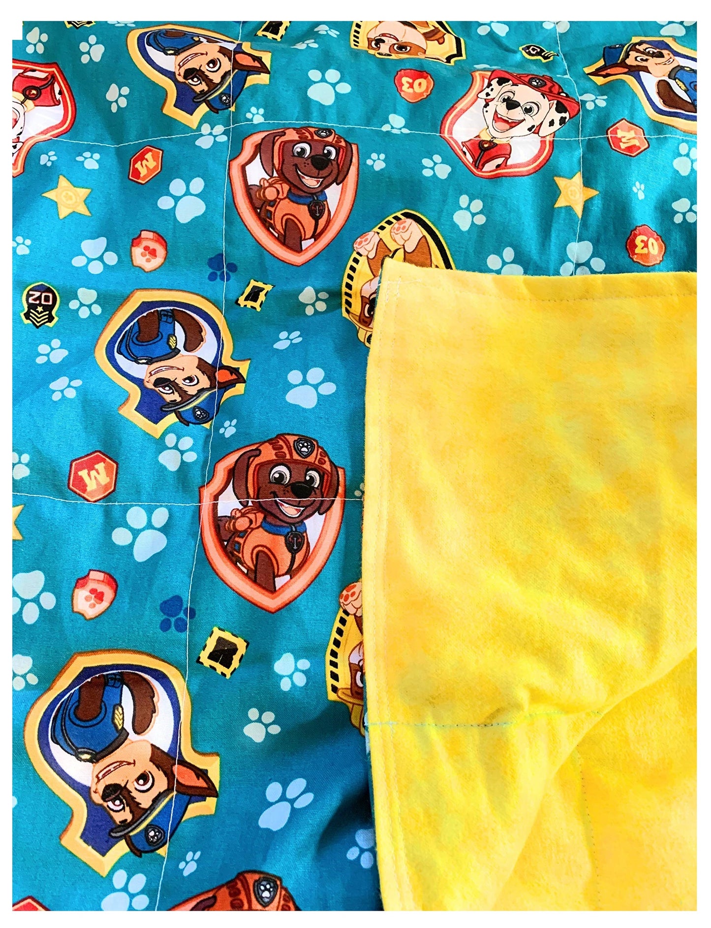 Weighted Lap Blanket Paw Patrol, 6 lbs, sleep aide, washable, autism, Chase, Marshall, Rubble, Rocky Dogs SALE!! (Copy)