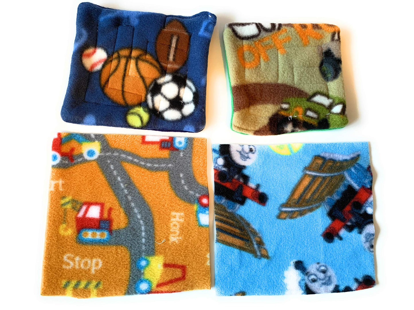 Marble maze - trail path - child fleece fidget - autism calming, various patterns, washable pocket game