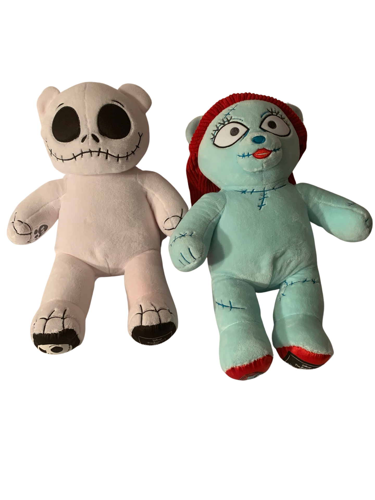 Weighted stuffed animal, large Jack or Sally bears, 5 lbs, Nightmare Before Christmas, skeleton, washable plush buddy