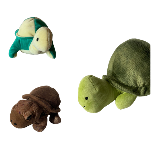 Weighted stuffed animal - turtle sensory toy with 3 lbs, washable autism plush toy, snapper turtle