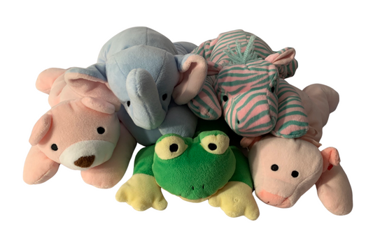 Weighted stuffed animal - bear, zebra, frog, pig, lamb or elephant with 3 lbs, washable plush buddy, autism sensory toy