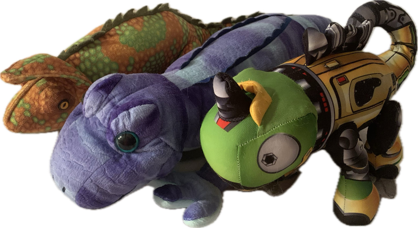 Weighted stuffed animal, iguana sensory toys with 2-3 lbs, autism weighted plush, lizard, chameleon, gecko