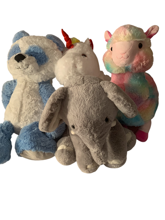 Jumbo Weighted stuffed animal, Llama, Unicorn, Elephant or Bear, plush with 6 lbs - washable, weighted buddy, Aunt Sandy's Sewing