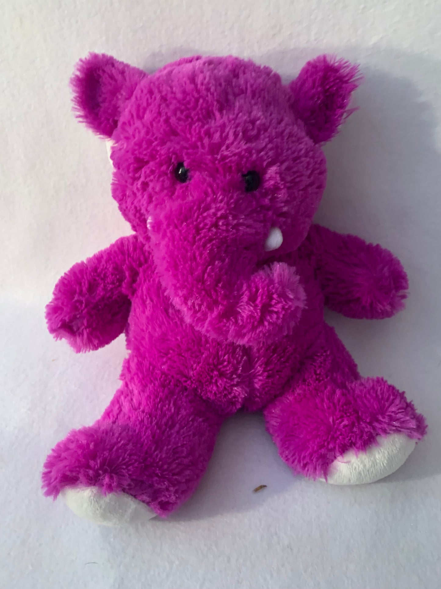Weighted stuffed animal, elephant or dog 3 lbs, washable plush buddy, tri colored, tan, purple, grey