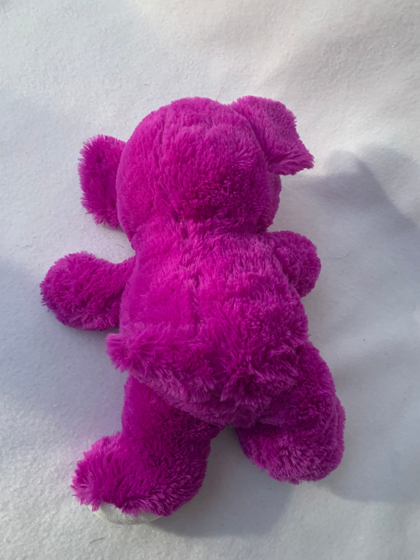Weighted stuffed animal, elephant or dog 3 lbs, washable plush buddy, tri colored, tan, purple, grey