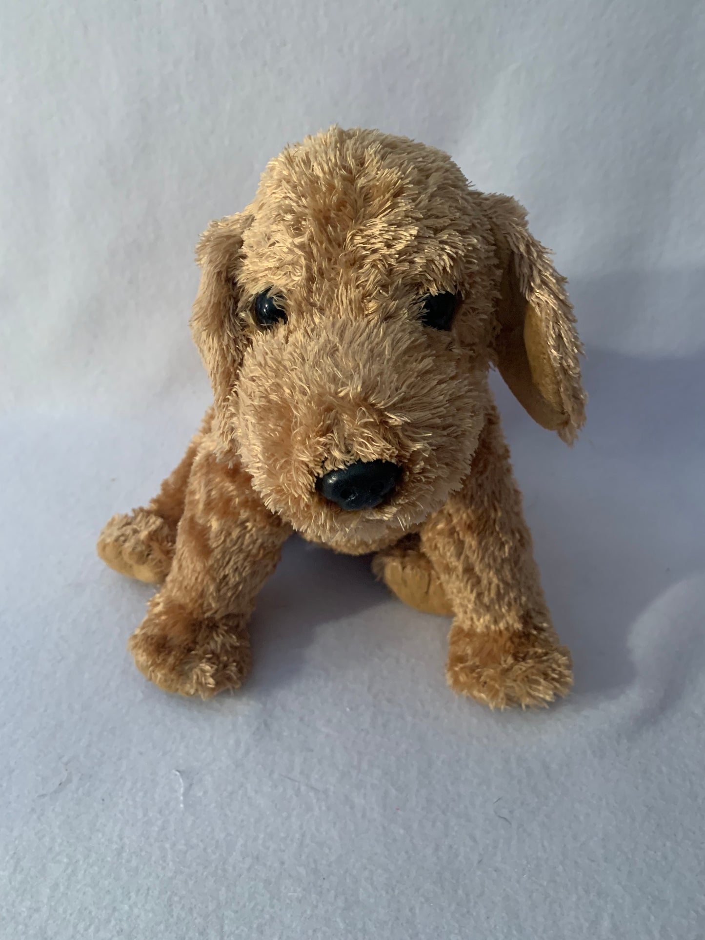 Weighted stuffed animal, elephant or dog 3 lbs, washable plush buddy, tri colored, tan, purple, grey