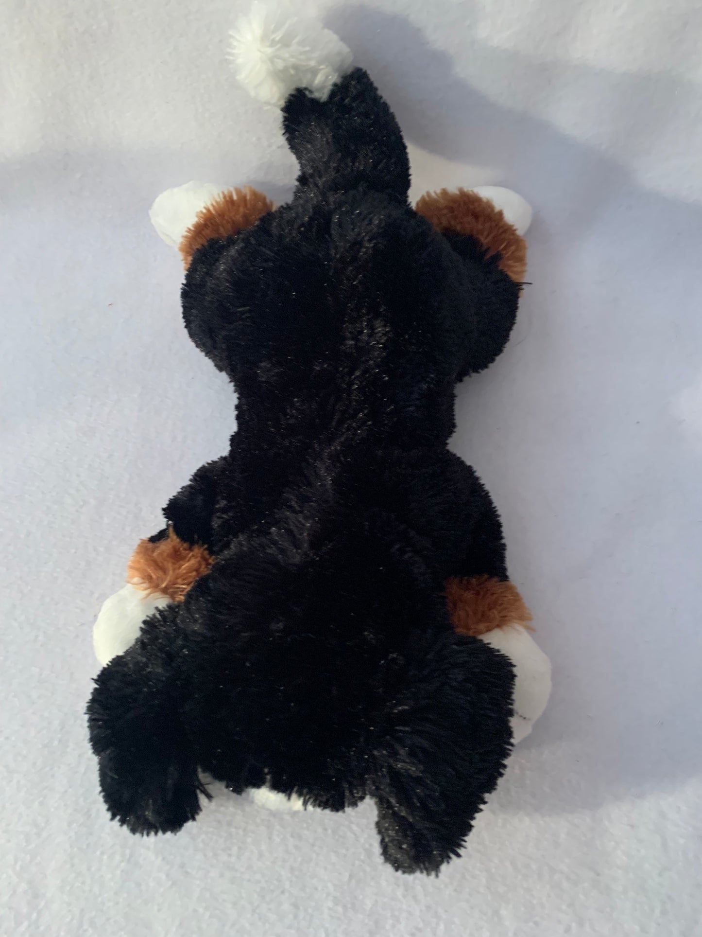 Weighted stuffed animal, elephant or dog 3 lbs, washable plush buddy, tri colored, tan, purple, grey