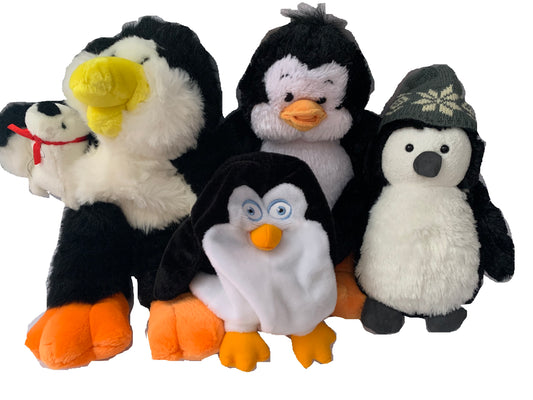 Weighted stuffed animal, penguin sensory toy with 3-4 lbs, AUTISM WEIGHTED PLUSH