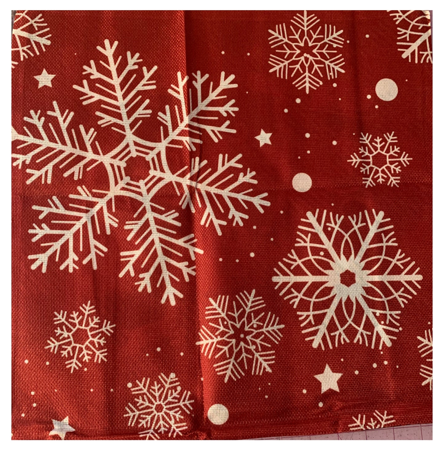 Winter Christmas Themed Tote Bag, cotton linen, Xmas Holiday Shopping Bag with Handles, large sized, reusable grocery bag, seatbelt straps