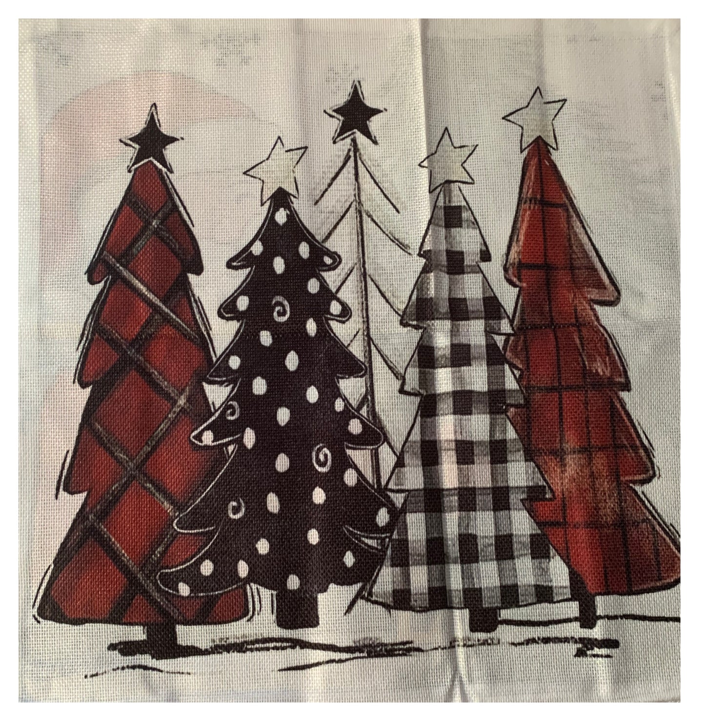 Winter Christmas Themed Tote Bag, cotton linen, Xmas Holiday Shopping Bag with Handles, large sized, reusable grocery bag, seatbelt straps