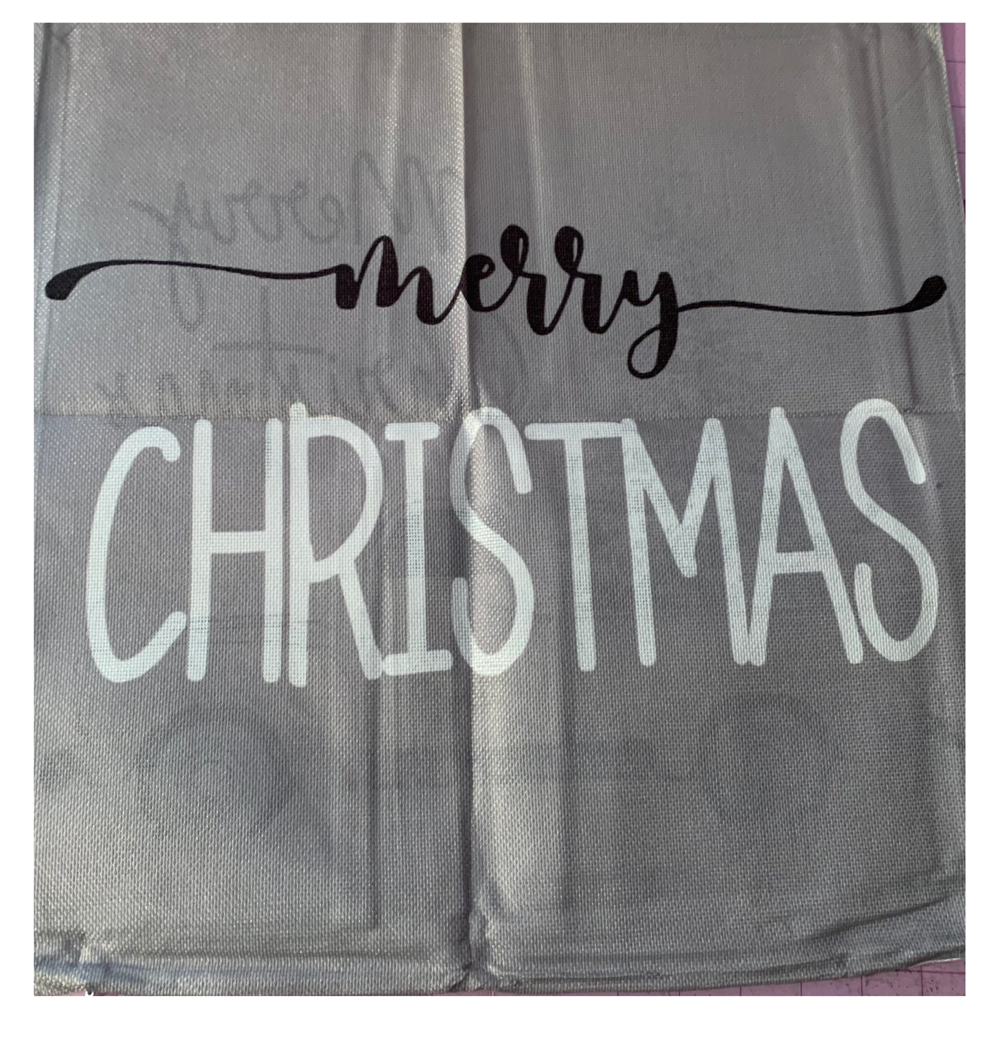 Winter Christmas Themed Tote Bag, cotton linen, Xmas Holiday Shopping Bag with Handles, large sized, reusable grocery bag, seatbelt straps, truck, wreath, sandta, snowman, reindeer, snowflake